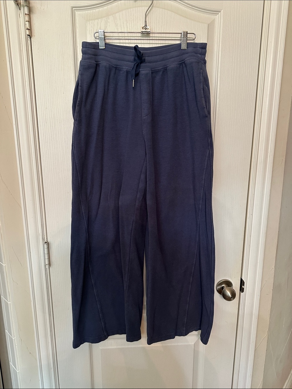 aerie Wide Leg Lounge Pants in Navy